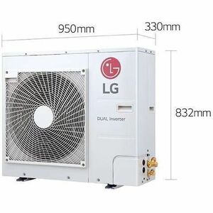 Aire acondicionado de pared LG DUALCOOL SW362H8 con Motor inversor digital - Blanco - Refrigerador, Calentador - 33000BTU/