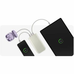 Cargador portátil Samsung - Beige - Para Smartphone, Tablet PC - 20000mAh - 45W - 2.25A - 20 V DC, 3,3 V DC Salida - 9 V E