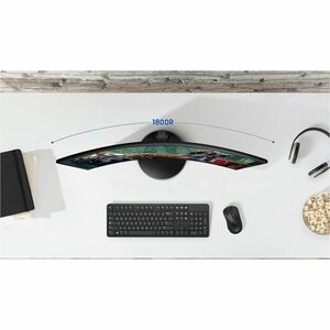 Monitor LCD Samsung Essential S3 S24D360GAL 24" Class Full HD Pantalla curva - 16:9 - Negro - 61cm (24") Viewable - Vertic