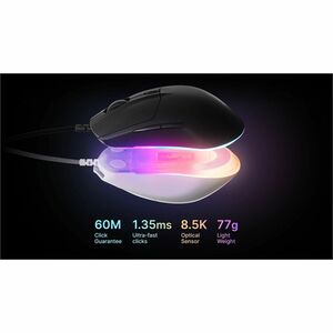 SteelSeries Rival 3 Gen 2 Gaming Mouse - TrueMove Core - Cable - Black - 8500 dpi - 6 Button(s) - Right-handed