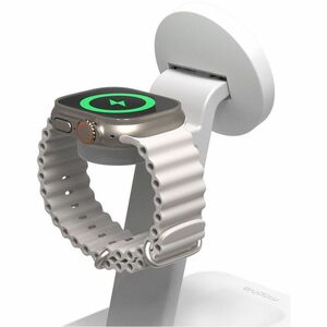 mophie snap+ Induction Charger - White - For Qi2-enabled Device, AirPod, iPhone - Fast Charging, Magnetic, Magnetic Alignm