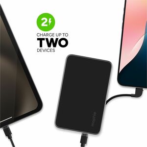 mophie Powerstation Plus Stromspeicher - Schwarz - für AirPod, Smartwatch, iPad, iPhone, USB Typ C Gerät - 1 x Typ-C 20 W 
