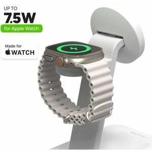 mophie snap+ Induktionsladegerät - Weiß - für Qi2-fähiges Gerät, Smartwatch, iPhone, AirPod, Smartphone, MagSafe-fähiges G