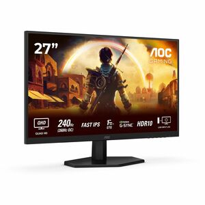 AOC Q27G42ZE 27" (68.6 cm) Class WQHD Gaming LED Monitor - 16:9 - Black, Red - 27" (68.6 cm) Viewable - Fast IPS - WLED Ba