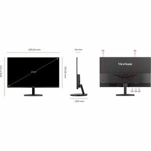 ViewSonic VA24E1-H 24" Class Full HD LED Monitor - 16:9 - 60.5 cm (23.8") Viewable - SuperClear IPS - LED Backlight - 1920