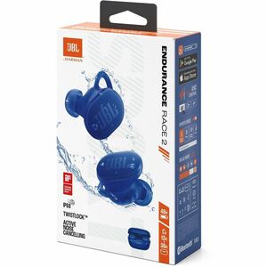 JBL Endurance Race 2 Earset - Stereo - True Wireless - Bluetooth - 16 Ohm - 20 Hz to 20 kHz - Earbud - Binaural - Blue