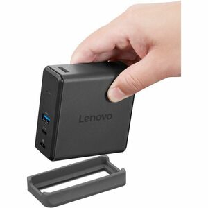 Lenovo USB Type C Docking Station for Notebook - Charging Capability - Memory Card Reader - TransFlash - Grey - Portable -