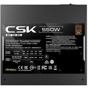 Système d'alimentation Antec X5000A533XC-24 - 550 W - Noir - Interne - 120V, 230 V Entrée - 3.3 V, 5 V, 12 V, -12 V, 5 V S