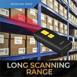 Adesso Bluetooth & 2.4Ghz Wireless Antimicrobial & Waterproof 2D Barcode Scanner - Cable/Wireless Connectivity - 300 scan/
