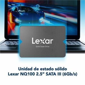 SSD Lexar® NQ100 2.5" SATA III (6Gb/s) 256 Go - Notebook, Ordinateur de bureau Appareil compatible - 0,32 DWPD - 84 To TBW