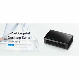 Cudy 5-Port Gigabit Desktop Switch - 5 Ports - Gigabit Ethernet - 10Base-T, 100Base-TX, 1000Base-T - 2 Layer Supported - T