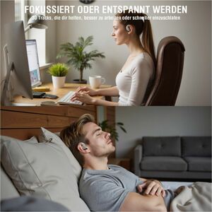 4smarts SkyBuds True Wireless Ohrhörer, Offenes Design, Ohrbügel, Über das Ohr Stereo Ohrhörerset - Beige, Schwarz - Siri,