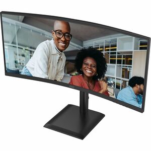 AOC CU34E4CV 34" Class UW-QHD Curved Screen LED Monitor - 21:9 - Black - 86.4 cm (34") Viewable - Vertical Alignment (VA) 