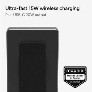 mophie powerstation Power Bank - For Smartphone, Headphone, Tablet PC - 10000 mAh - 20 W - USB Type-C Connector - Qi2 Cert