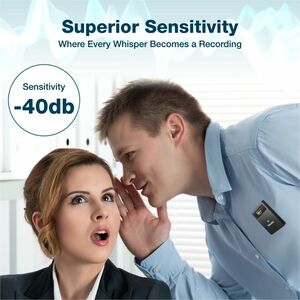 Turonic L813 AI Voice Recorder with AI Technology - 128GB, USB-C, Dual Mics, Noise Canceling, Transcription, File Security