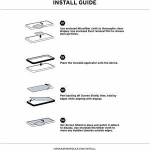 Urban Armor Gear Glass Tempered Glass Screen Protector for Apple iPhone 17 Pro - Ultra Clear - For iPhone 17 Pro - Fingerp