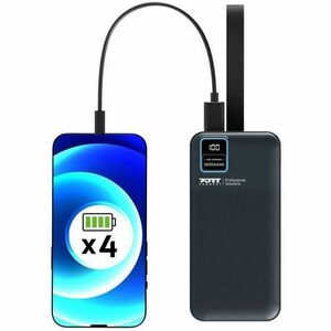 Powerbank Port Connect - Pour Tablette PC, Smartphone, Dispositif GPS, Casque - 30000 mAh - 2,10 A - 5 V DC Sortie - Coone