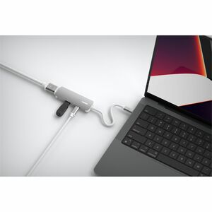 LINQ USB Type C Docking Station for Flash Drive - Charging Capability - Space Gray - 4K @ 60Hz, 4K - 3840 x 2160 - 2 x USB