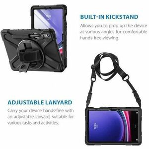 Strike Rugged Rugged Carrying Case Samsung Galaxy Tab S10 FE, Galaxy Tab S10 Lite, Galaxy Tab S7, Galaxy Tab S8, Galaxy Ta