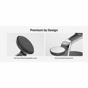 Belkin UltraCharge Pro Induction Charger - Charcoal - For Qi2-enabled Device, AirPod, Smartwatch, Smartphone, iPhone - 30 