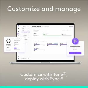 Logitech Zone Wired 2 for Business - Noise-Canceling Headset with Adaptive Hybrid ANC, Microsoft Teams Certified, USB-C wi