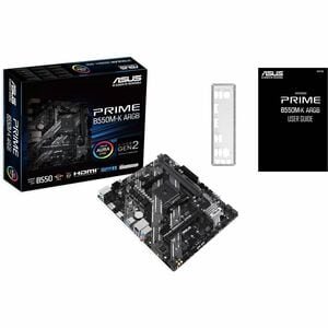 Carte Mère Asus Prime B550M-K ARGB - AMD B550 Chipset - Socket AM4 - Micro ATX - Ryzen 5, Ryzen 3 processeur compatible - 