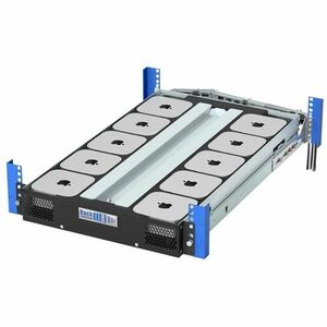 Rack Solutions HyperShelf 2U Rack-mountable Rack Shelf for Rack, Data Center - Galvanized, Clear Zinc, Black Powder Coat -