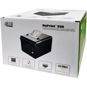 Adesso NuPrint NuPrint 330 Desktop Direct Thermal Printer - Monochrome - Receipt Print - USB - Serial - Black - LCD Displa