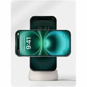Belkin UltraCharge Pro Induction Charger - Sand - For iPhone - Input connectors: USB - Magnetic, Qi2 Certified, Adjustable