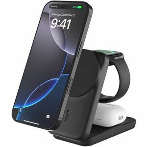 Belkin UltraCharge Induktionsladegerät - Schwarz - für Qi2-fähiges Gerät - Magnetisch, Faltbar, Qi2-zertifiziert