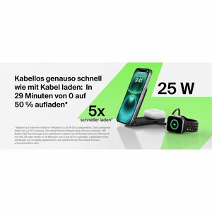 Belkin UltraCharge Induktionsladegerät - Schwarz - für Qi2-fähiges Gerät, iPhone, AirPod, Smartwatch - Eingangsstecker: US