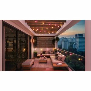 Philips Hue Festavia Globe Outdoor String Lights 45 ft - 16 Bulb - Shatter Proof, Durable, Water Proof, Weather Proof, Col