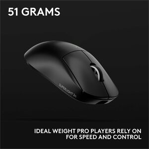 Logitech G PRO X SUPERLIGHT 2c wireless gaming mouse, 51 g pro-grade compact mouse with 5 programmable buttons, USB-C char