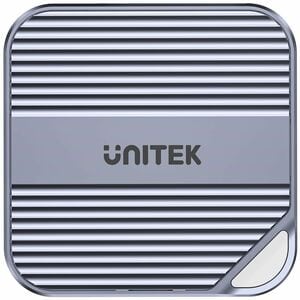 Unitek S1244AGY01 Drive Enclosure PCI Express NVMe, M.2 - USB Type C Host Interface - UASP Support - Space Gray - 1 x SSD 