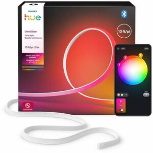 Philips Hue OmniGlow Strip Light 10ft - 0.4" Height x 0.7" Width - 40 W LED Bulb - Voice Control, Color Changing Mode, Zig