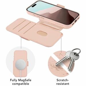 dbramante1928 ApS Lynge Carrying Case (Wallet) Apple iPhone 17 Pro Smartphone - Pink Sand - Stain Resistant - Plastic, Lea