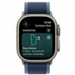 Apple Watch Ultra 3 Smart Watch - 49 mm Case Height - 44 mm Case Width - Natural Case Color - Blue, Bright Blue Band Color