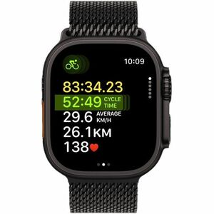 Apple Watch Ultra 3 Smart Watch - 49 mm Case Height - 44 mm Case Width - Black Case Color - Black Band Color - Titanium Ca