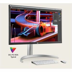 LG UltraFine 27UP850K-W 27" (68.6 cm) Class 4K UHD LCD Monitor - 16:9 - White - 27" (68.6 cm) Viewable - In-plane Switchin