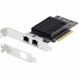 StarTech.com 2-Port PCIe 10Gb Ethernet Network Card, Dual RJ45 10GBase-T/Gigabit, Broadcom BCM57416 Chipset, NIC Card, Win