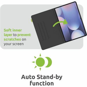 Gecko Covers Carrying Case (Cover) Samsung Galaxy Tab S9+, Galaxy Tab S10+, Galaxy Tab S9 FE+ Tablet - Black - Grease Resi