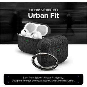 Spigen Urban Fit Carrying Case Apple AirPods Pro - Matte Black - Scratch Resistant, Scratch Resistant Interior - Polycarbo