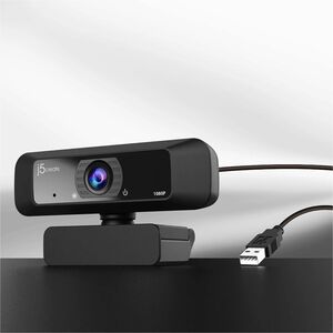 j5create JVCU100 Webcam - 2 Megapixel - 30 fps - Black - USB 2.0 Type A - 1 Each - Full HD - 1920 x 1080 Video - 82° Angle
