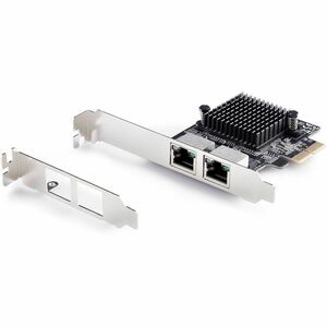 StarTech.com 2-Port 5G Gigabit PCIe Network Adapter Card, 5G/2.5G/1G/100M/10M, PCI Express NIC, Realtek RTL8126, Windows &