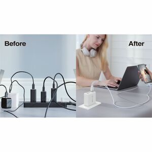 j5create JUP53100EF-N 100 W AC Adapter - Universal Adapter - 4 USB Type-C - For MacBook, Mobile Device, iPhone, iPad Air, 