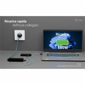 i-tec 3 Port(s) USB Type C Docking Station for Notebook, Monitor - Portable - 3 Displays Supported - 4K, 4K @ 60Hz, 2K @ 1