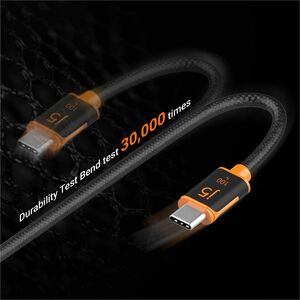 j5create JUCX25L30-N 3 m USB-C Cabo de transferência de dados - 1 - Cable for Tablet, Smartphone, Notebook, Computador sec