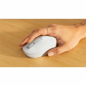 Mouse Logitech M196 - Bluetooth - Óptico - 3 Botón(es) - Blanco crudo - Inalámbrico - 10m - 1000 dpi - Rueda de desplazami