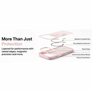Belkin SheerForce Hülle für Apple iPhone 17 Pro Smartphone - Rosa - Translucent, Softtouch - Sturzsicher, Rutschfest, Stoß