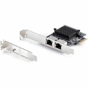 StarTech.com 5Gigabit Ethernet Card for Desktop, Server - Black - TAA Compliant - PCI Express - Full-Height Low-Profile Br